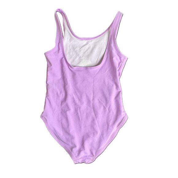 Carter's Girl's Lavender One Piece Tank Swimsuit w/ Sequined Flamingo, Size 7 - Picture 2 of 4